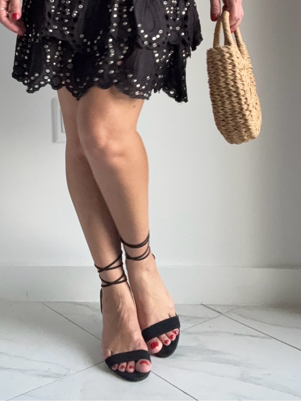 Anthropologie • RAYE Suede Lace-Up Ankle Strap Sandals